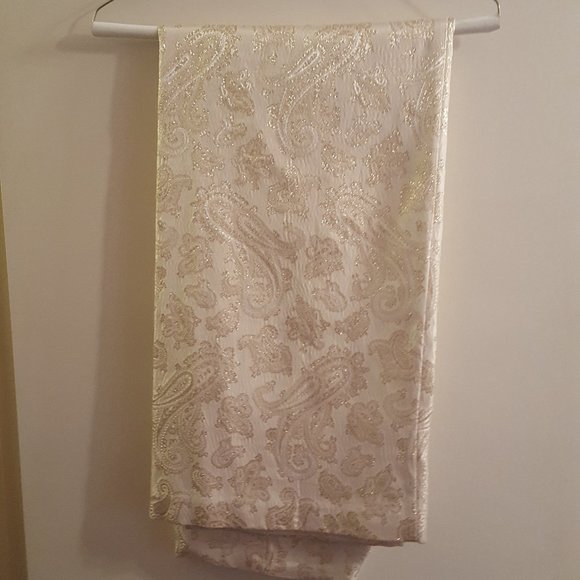 Gold and Cream Brocade Formal Pencil Skirt-CRIMSON by Lawrence Kurtz 1960s-1970s - Picture 2 of 3